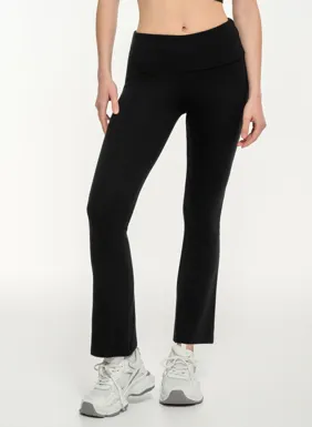 Γυναικείο rib wide leg παντελόνι