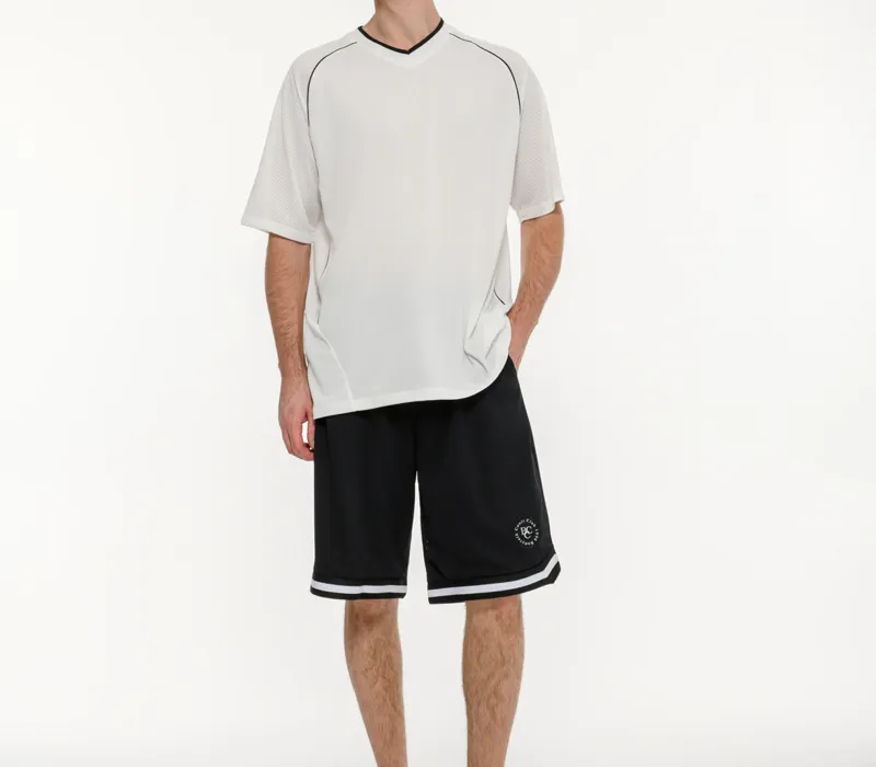 Ανδρικό αθλητικό oversized t-shirt με διάτρητο ύφασμα-thumbPicture-1