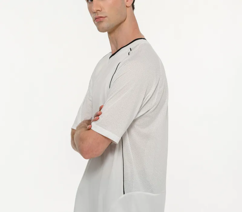 Ανδρικό αθλητικό oversized t-shirt με διάτρητο ύφασμα-thumbPicture-5