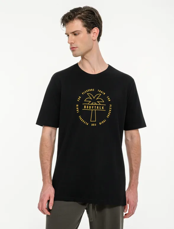 Ανδρικό κοντομάνικο t-shirt με τύπωμα-mainImage-1