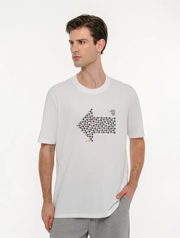 Ανδρικό κοντομάνικο t-shirt με τύπωμα-mainImage-1