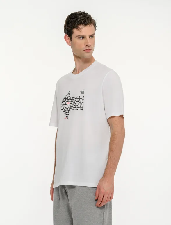 Ανδρικό κοντομάνικο t-shirt με τύπωμα-mainImage-2