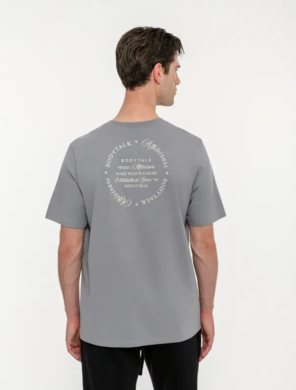 Ανδρικό κοντομάνικο t-shirt με τύπωμα-mainImage-3