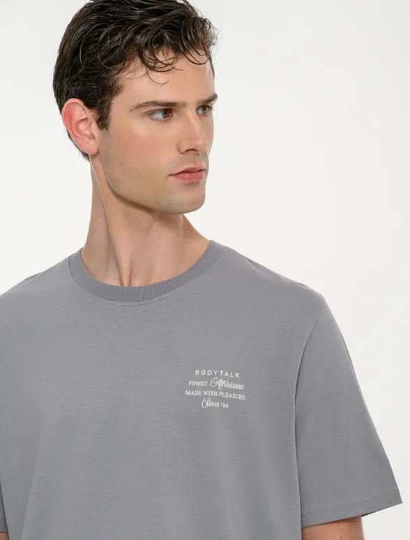 Ανδρικό κοντομάνικο t-shirt με τύπωμα-mainImage-4
