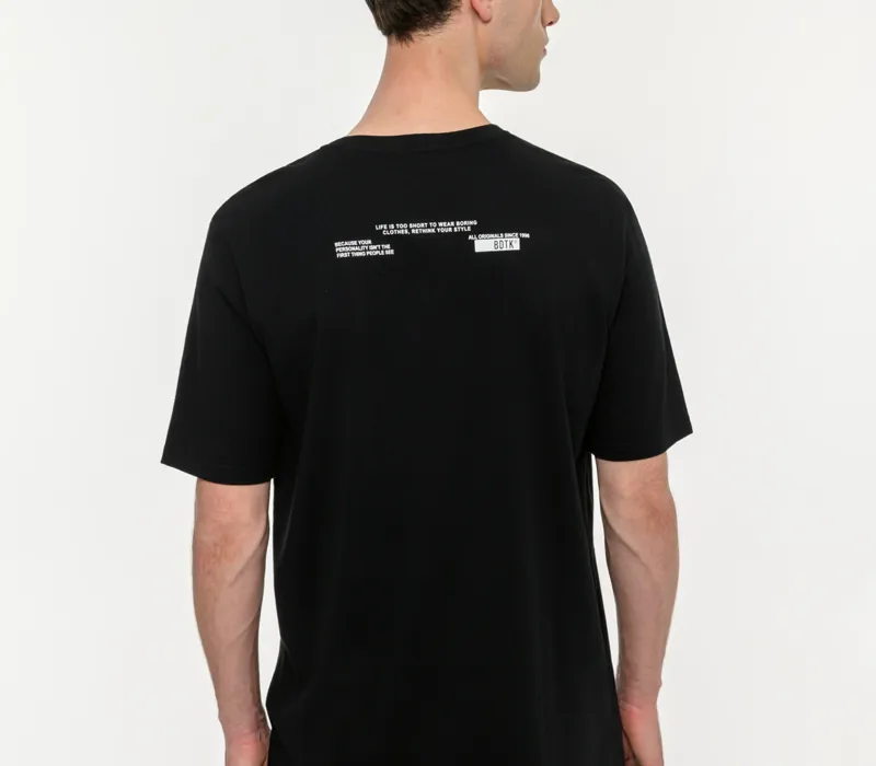 Ανδρικό κοντομάνικο t-shirt με τύπωμα στην πλάτη-thumbPicture-3