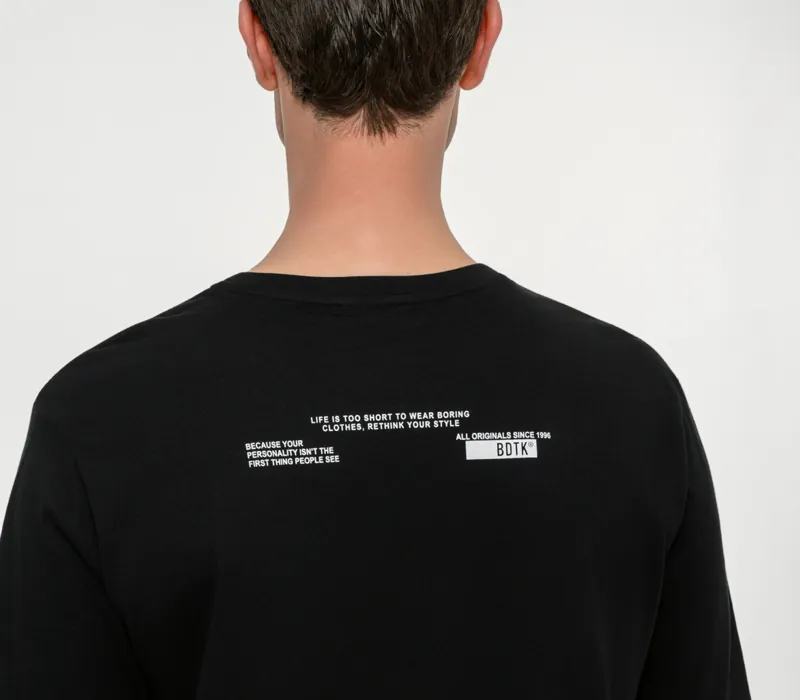 Ανδρικό κοντομάνικο t-shirt με τύπωμα στην πλάτη-thumbPicture-4