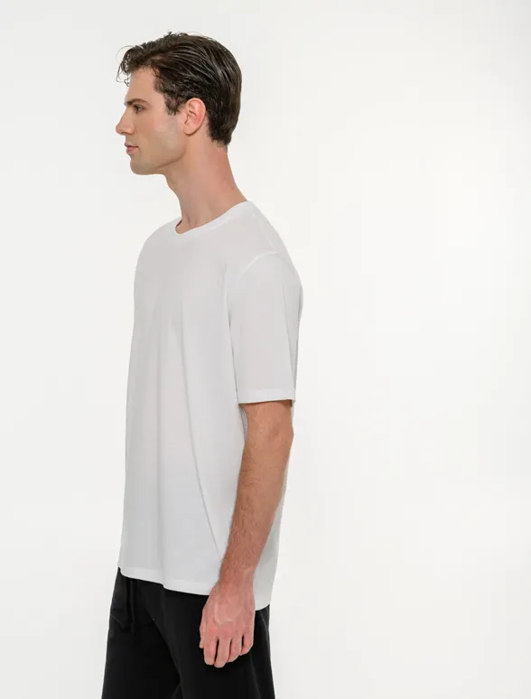 Ανδρικό κοντομάνικο t-shirt με τύπωμα στην πλάτη-mainImage-3