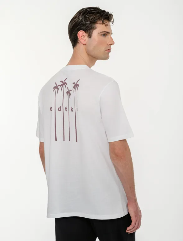 Ανδρικό κοντομάνικο t-shirt με τύπωμα στην πλάτη-mainImage-4