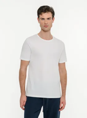 Ανδρικό κοντομάνικο t-shirt με τύπωμα στην πλάτη