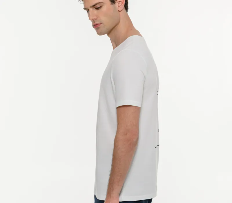 Ανδρικό κοντομάνικο t-shirt με τύπωμα στην πλάτη-thumbPicture-3