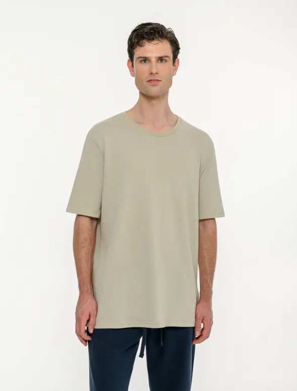 Ανδρικό κοντομάνικο t-shirt με τύπωμα στην πλάτη-mainImage-1