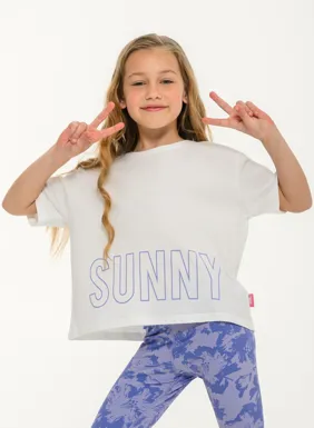 Παιδικό κοντομάνικο t-shirt για κορίτσια με τύπωμα