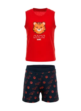 Βρεφικό σετ για αγόρια με αμάνικο t-shirt και σορτς 2τμχ