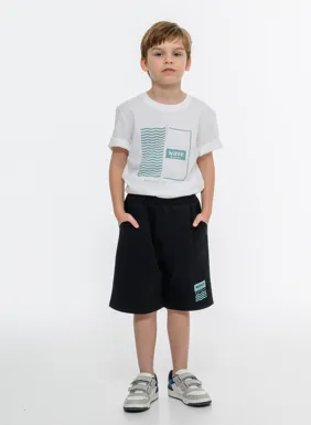 Παιδικό σετ για αγόρια με t-shirt, αμάνικο tank top και μακριά βερμούδα 3τμχ