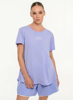 Γυναικεία oversized μπλούζα με ασύμμετρο τελείωμα