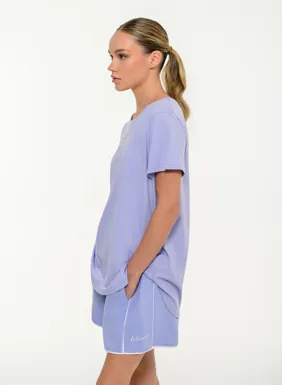 Γυναικεία oversized μπλούζα με ασύμμετρο τελείωμα