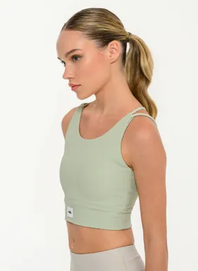 Women's sports bra with crisscross back