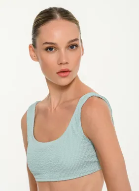 Γυναικείο bikini top μαγιό με ανάγλυφη υφή
