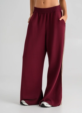 Women s wide leg sweatshirt with stripes