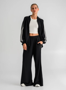 Women s bomber jacket sweatshirt with stripes