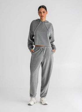 Γυναικεία βελουτέ jogger φόρμα
