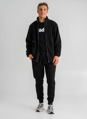 Ανδρική fleece ζακέτα με ψηλό γιακά