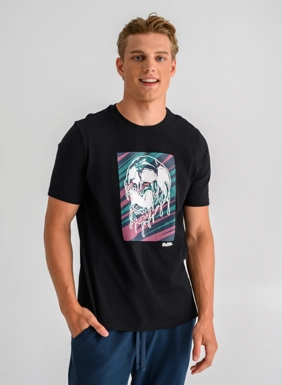 Ανδρικό t-shirt με skull print