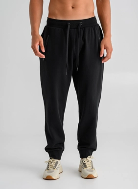 Men s jogger sweatpants with zipper pockets