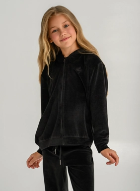Children s velvet hooded jacket for girls