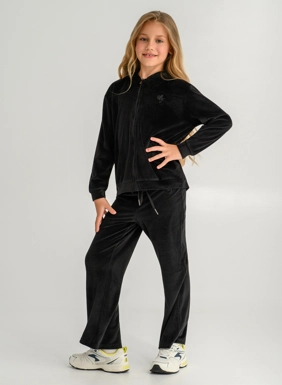 Children s velvet hooded jacket for girls