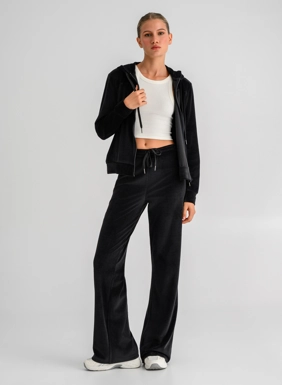 Women s velvet hooded jacket