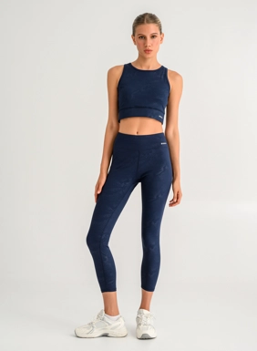 Women s crop sports bra with print