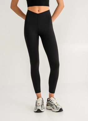 Women s sports leggings with V waist