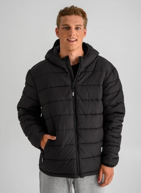 Men s quilted jacket with hood