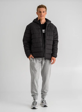 Men s quilted jacket with hood