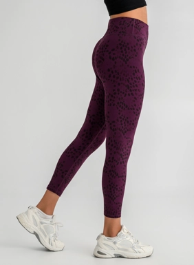 Women s high-waisted athletic leggings with animal print