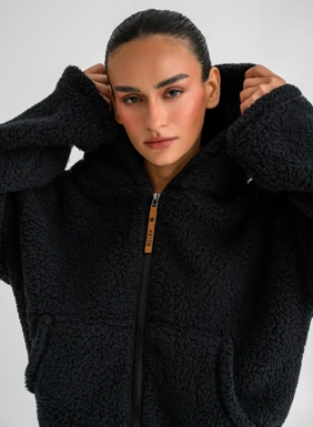 Women s teddy jacket with hood