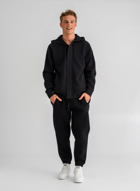 Men s jogger sweatpants with zipper pockets