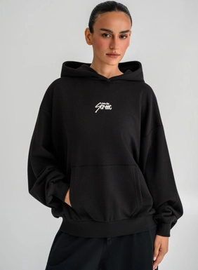Women s sweatshirt with hood and print on the back
