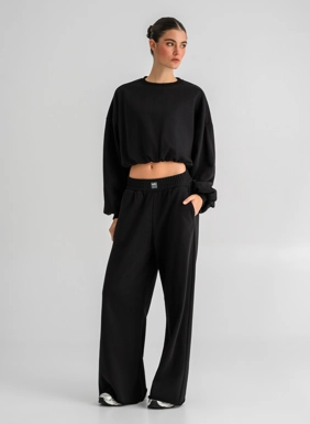 Women s wide leg sweatshirt sweatpants